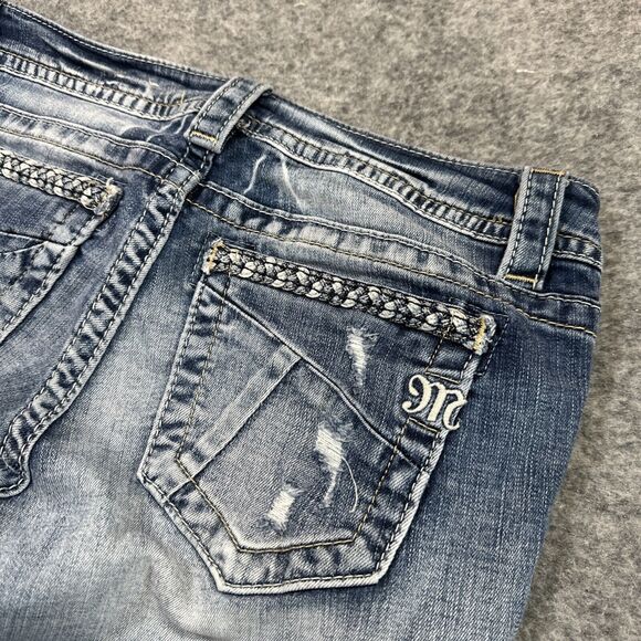 Miss Me Signature Skinny Cropped Jeans Women's Size 27 Blue Faded Jeans - Picture 8 of 10